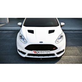 Накладка сплиттер на передний бампер вариант 2 на Ford Fiesta MK7 VII ST рестайл